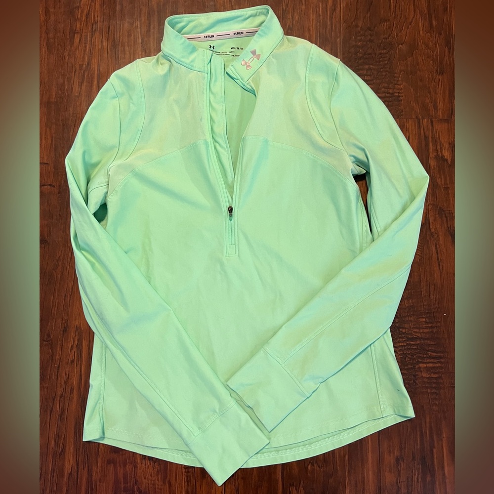 Under Armour Half Zip Pullover- Mint Green size medium